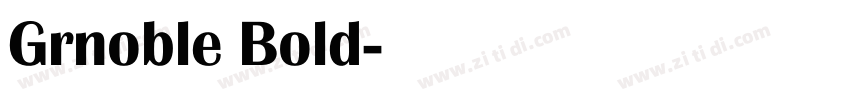 Grnoble Bold字体转换